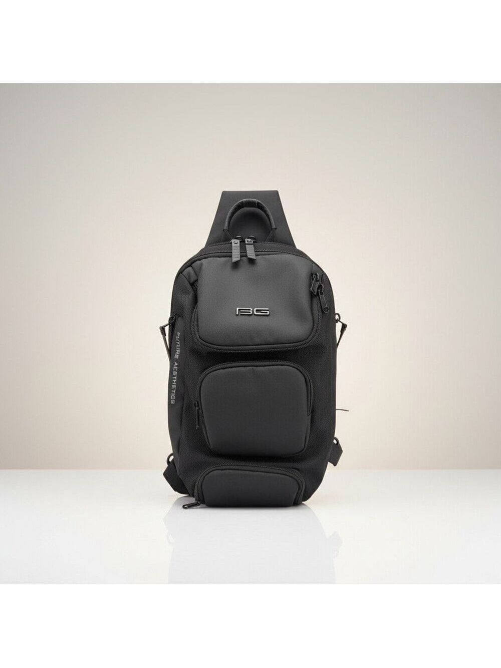 BANGE Tech Sling Backpack Black Crossbody Travel EDC Anti-Theft Bag